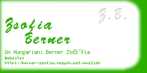 zsofia berner business card